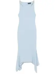 [David Koma] crystal-embellished midi dress 8 Blue