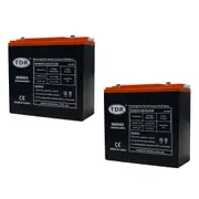 TDR 2pcs 6DZM20 12V 20Ah AGM Deep Cycle Battery For Electric Mobility Scooter Wheelchair Buggy