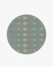 185' Round | Machine Washable Runner Rug | Kid & Pet Friendly | Indoor Rug | Jonathan Adler Droplet Blue Rug | Ruggable