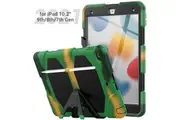 WASSUP iPad 9th/8th/7th Gen 10.2 inch Case with Screen Protector Pencil Holder & Detachable Stand-Camo