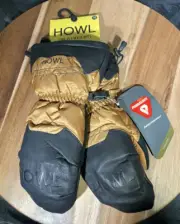 Howl Brown Leather Ski Gloves Medium M