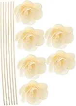 HIAKDOFT 6pcs Aromatherapy Rattan Flower Rattan Dried Flower Fake Flowers Aromatherapy Diffuser Fragrance Diffuser Fragrance Sticks Flower Diffuser Artificial Plants Beige Pass Grass