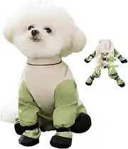 Dog Boot Suspenders,Puppy Rain Boots | Anti-Slip Glow-in-The-Dark Strips Wrap Accessories Protectors Hardwood Floors Outside Walking Raincoat Coat