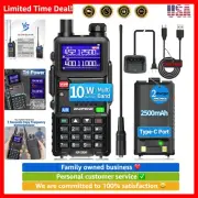 Radio 5RM Ham Radio10W Long Range Handheld Two Way Radio NOAA Weather Receive...