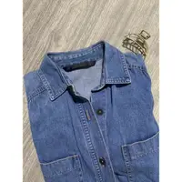 在飛比找蝦皮購物優惠-Zara trf denim shirt outer xs