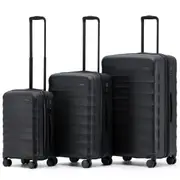 Tosca Interstellar 2.0 3 Piece Spinner Suitcase Set Black
