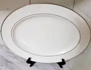 Lenox Hannah Platinum Debut Collection White Serving Platter 16" MSRP $237 NEW