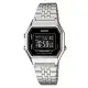 【CASIO 】復刻數位電子不鏽鋼女錶-黑x黑 (LA-680WA-1B)