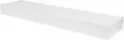 High & Mighty 24" Floating Shelf, Flat Design, Wall Mount, White, Modern Style