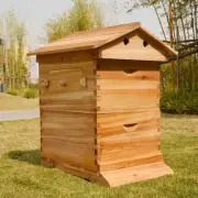 Wooden Bee Hive House with 7Pcs Nest Automatic Beekeeping Equipment Tool