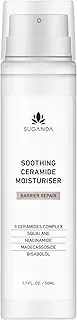 Suganda Squalane Ceramide Moisturiser, Restores Damaged Skin, Improves & Maintains Hydration, Provides Light Moisturization & Reduces Fine Lines (50ml)