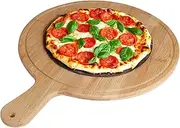 Round Bamboo Cutting & Serving Board – 30x40cm – Eco-Friendly Chopping Board with Juice Groove & Handle – Multi-Purpose Kitchen & Charcuterie Platter