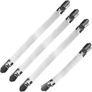 UTHCLO 4 Pack Sheet Fasteners Elastic Ironing Board Cover Clips Multi-use Bed Sheet Holders for Ironing Board Quick Fit