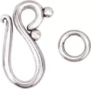 40 Sets S Ring Toggle Clasps Drop Tibetan Silver S Hook Ring Jewelry Clasps Ring