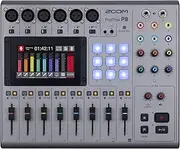 Zoom P8 PodTrak Recorder | Mixing Studio and USB-Interface for professional podcast recordings | 13-track | 6x XLR | phantom power | colour LCD touchscreen | silver