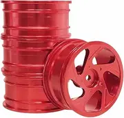 STARTIST RC Wheel Rim Set 1/12 RC Crawler Car Parts 52mm Aluminum Alloy Replacement Stylish Upgrade Kit Rim Hub for MN128 MN86S, Red