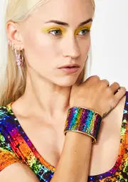 Kaleidic Kitty Sequin Cuff