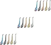 BEBEMOKO 3sets Stainless Steel Skimmer Spoon Small Kitchen Tool for Sifting Caviar Colander Spoons Easy Clean Ergonomic Handle 5pcs*3