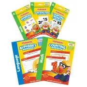 Playskool Maths Flash Cards & Workbook Early Learning Kids Fun Learning Bundle