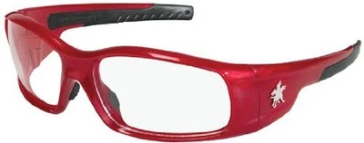 Crews SR130 Swagger Safety Glasses Red Frame w/Clear Lens (12 Pair)