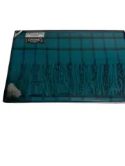 Vintage Christian Dior Echarpes Cashmere Acrylic Scarf Teal/Black Unopened