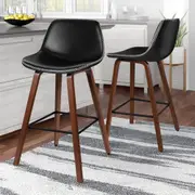 2x ALFORDSON Bar Stools Noah Dining Chair Black