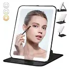 Travel Makeup Mirror with Light Portable Folding Make Up Tabletop Mirror with...