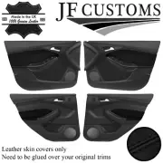 BLACK STITCH LEATHER 4X DOOR TRIMS COVERS FOR FORD FOCUS MK3 11-14 5DR JF1 (for: Ford)