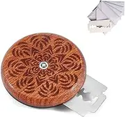 KNVIUE Premium Bread Lame Dough Scoring Slashing Tool, Fancy Round Wooden Handle, 5 Stainless Steel Blades Included