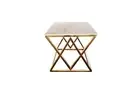 NNEDSZ Alsea Side Table Gold Base - White Marble