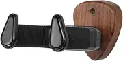 Snblzhef Wall Mount Guitar Hanger Holder Walnut Hook Ukulele Electric Guitar Bass Universal Bracket Adjustable Display Stand