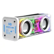 V8 Transparent Bluetooth Speakers RGB Light Outdoor Sports Bluetooth Audio4263