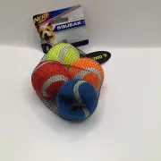 NERF Dog 2.5 in Squeak Tennis Balls For SmallDogs Toys Set of 4 balls .