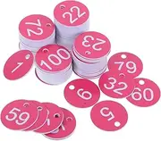 jojofuny 100pcs Plastic Number Tags for Identification and Sorting Reusable Key Tags with Visible Numbers for Restaurants Schools Warehouses Offices and More