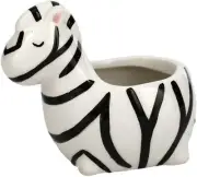ZINA the ZEBRA Ceramic Animal Planter Home Table Top or Kitchen Decoration SALE
