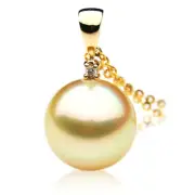 12mm Australian Golden South Sea Pearl pendants Pacific Pearls® Retirement Gifts