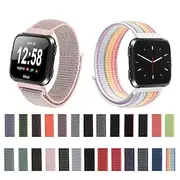 Watch Band for Fitbit Versa 2 / Versa Lite / Versa SE / Versa Fabric Nylon Replacement Strap Soft Breathable Sport Loop Wristband