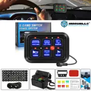 IRONWALLS 6 Gang 12V Switch Panel LED Control Auxiliary System For Jeep BMW Audi