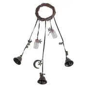 Witch Protection Bells - Handmade Wind Chimes Wreath for Home Door