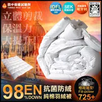 在飛比找ETMall東森購物網優惠-《田中保暖》歐規EN98% 頂級匈牙利羽絨被 極度蓬鬆 純棉