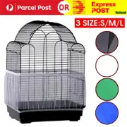 SML Shell Skirt Mesh Cover Pet Bird Cage Guard Nylon Net Seed Catcher Black AU