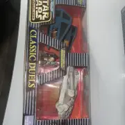 Star Wars Action Fleet Classic Duels Millennium Falcon Vs Tie Fighter W/ Figures