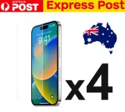 4x TEMPERED GLASS SCREEN PROTECTOR - IPHONE 14 13 12 11 XR XS X 8 7 PRO MAX PLUS