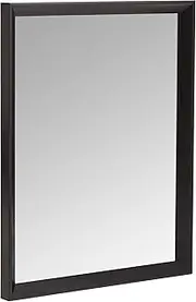 AmazonBasics Rectangular Wall Mirror 41 x 51 cm - Peaked Trim, Black
