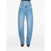[Mugler] Mugler Corset-detail Curved Jeans 28 US BLUE