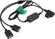 HangTon D-Tap USB Power Converter Splitter Cable 14.8V P-Tap Male to 2X USB Female 5V 3A for V-Lock Gold Mount Battery to Phone