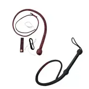 10% OFF on Bundle of 2 bullwhips cowhide bull whip kangaroohide snakewhip