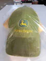 Green/yellow John Deere baseball cap hat knit front mesh back...new