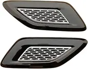 2pcs Car Styling Front Side Air Hood Vent Trims Cover Compatible For Land Rover Range Rover Sport L494 2014 2015 2016 2017(Black)