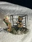 Halloween Costume Witch Bear Porch Swing Spooky Tree Ghost Resin Figurine… 4 X 5